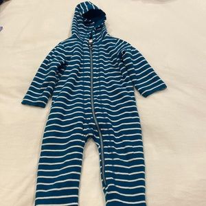 Hanna Andersson Reversible Sherpa Fleece Bunting, 18-24 months, teal